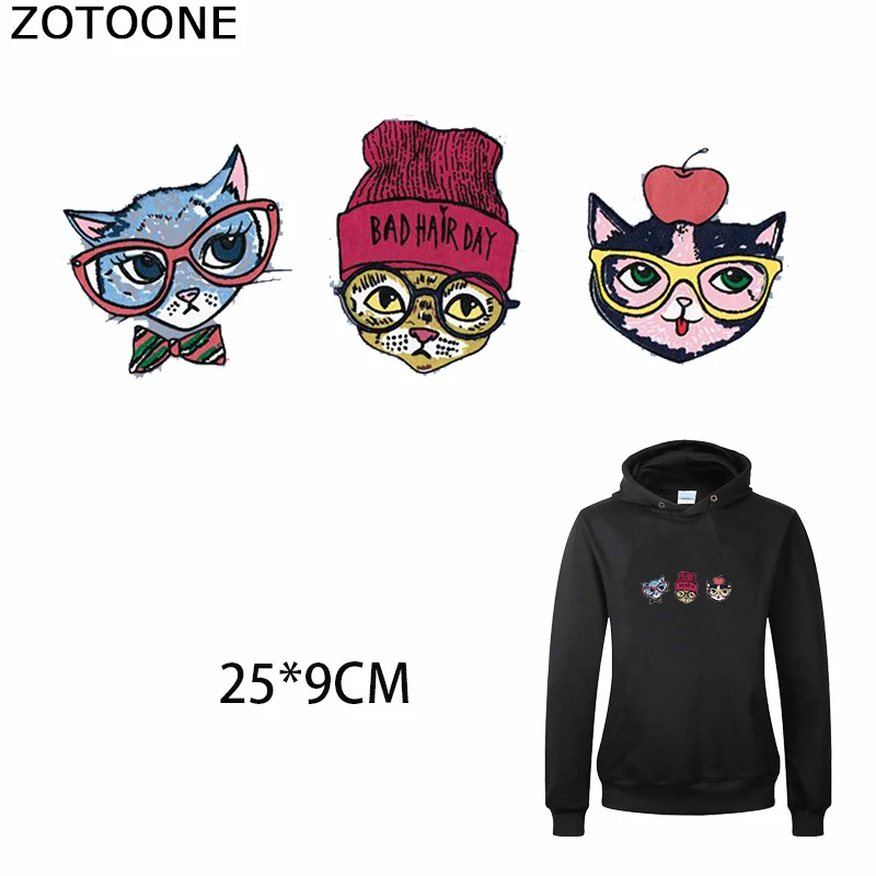 Нашивка ZOTOONE с изображением милого котенка для футболки наклейка утюгом одежды