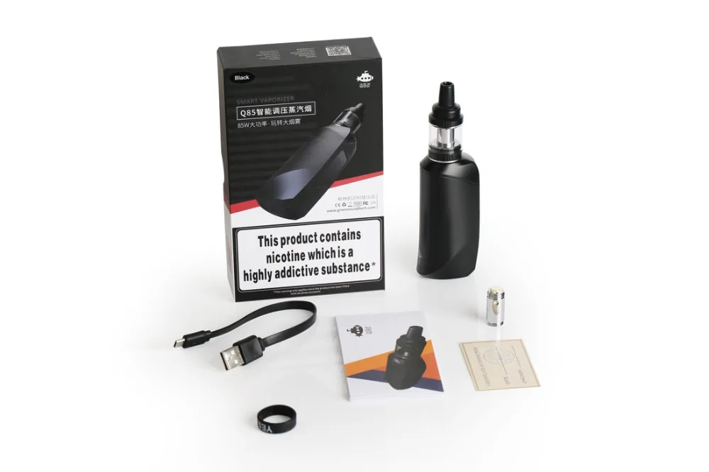 Новинка 2018 оригинальный комплект SMART MOD GS Q85 TC с зеленым звуком испаритель
