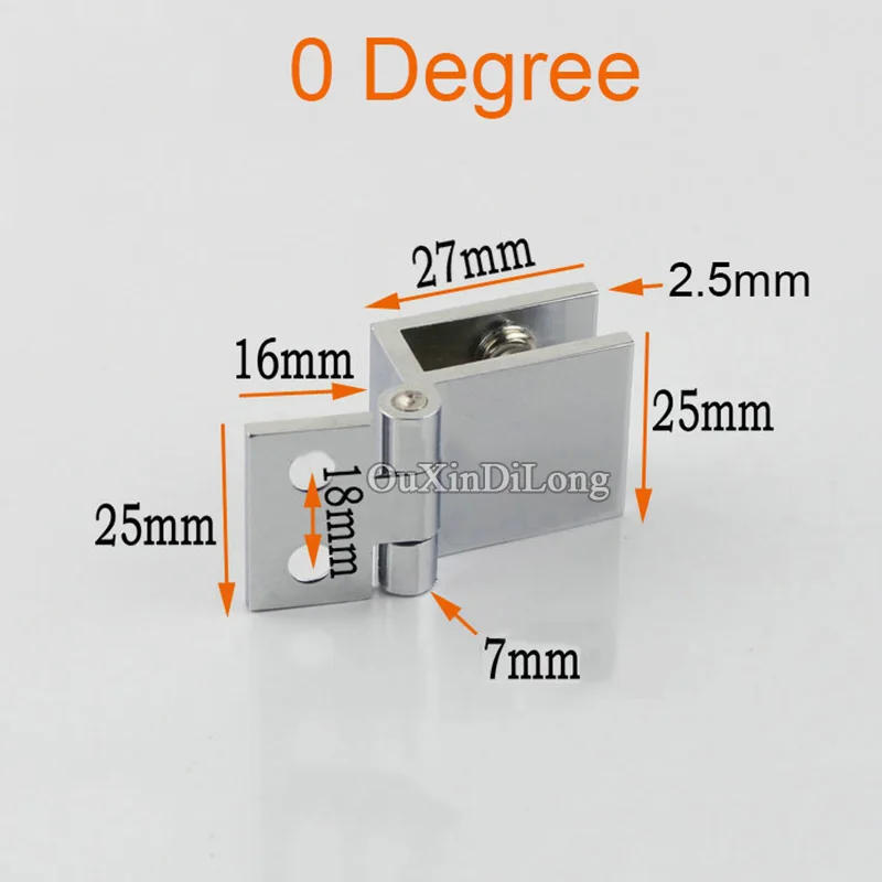 

High Quality 500PCS Brass Glass Cabinet Hinges Wine/Display Cabinet Glass Clamps Clips Door Hinges No Drilling for 5-8mm Glass