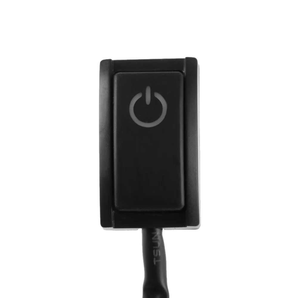 Универсальный DC12V/200mA кнопка для автомобиля фиксация включение/выключение светильник клей переключатель символ паста светодиодный светильник RV грузовик черный