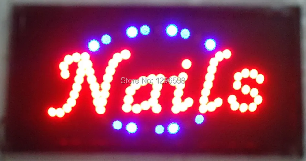 

CHENXI Direct selling custom led sign 10x19 inch Semi-outdoor Ultra Bright running nail store signboard