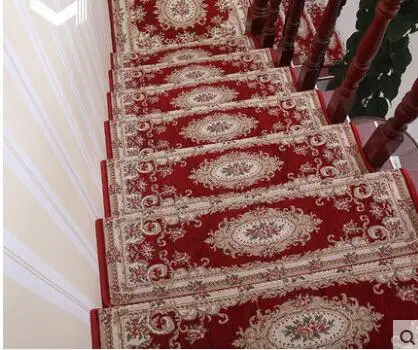 Red 179 rectangle Beibehang Высококачественный апгрейд простой европейский стиль домашняя лестница пользовательские вышитые пластиковые противоскользящие лестницы шаг коврик - Цвет: Red 179 rectangle