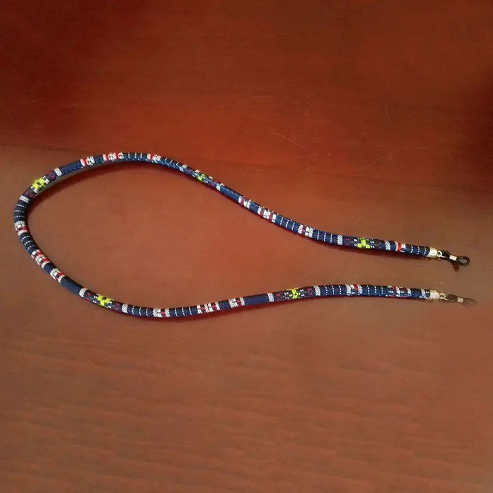 navy blue Хлопковые очки солнцезащитные очки шнур на шею цепочка для солнцезащитных очков ремешок Спортивные 1 шт. модные аксессуары для очков - Цвет: navy blue