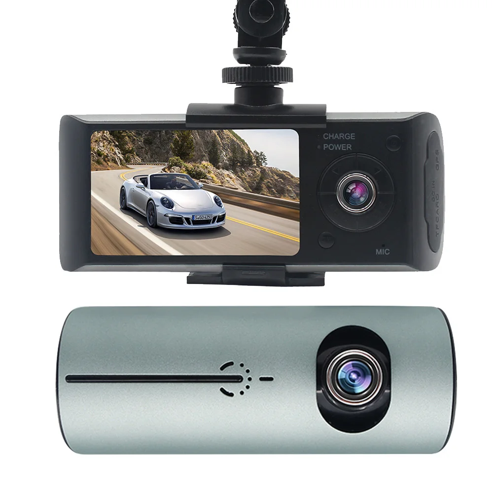 

HD 2,7 дюймовый автомобильный видеорегистратор, камера с двумя объективами, ночным видением, акселерометром, регистратор вождения, монитор па...