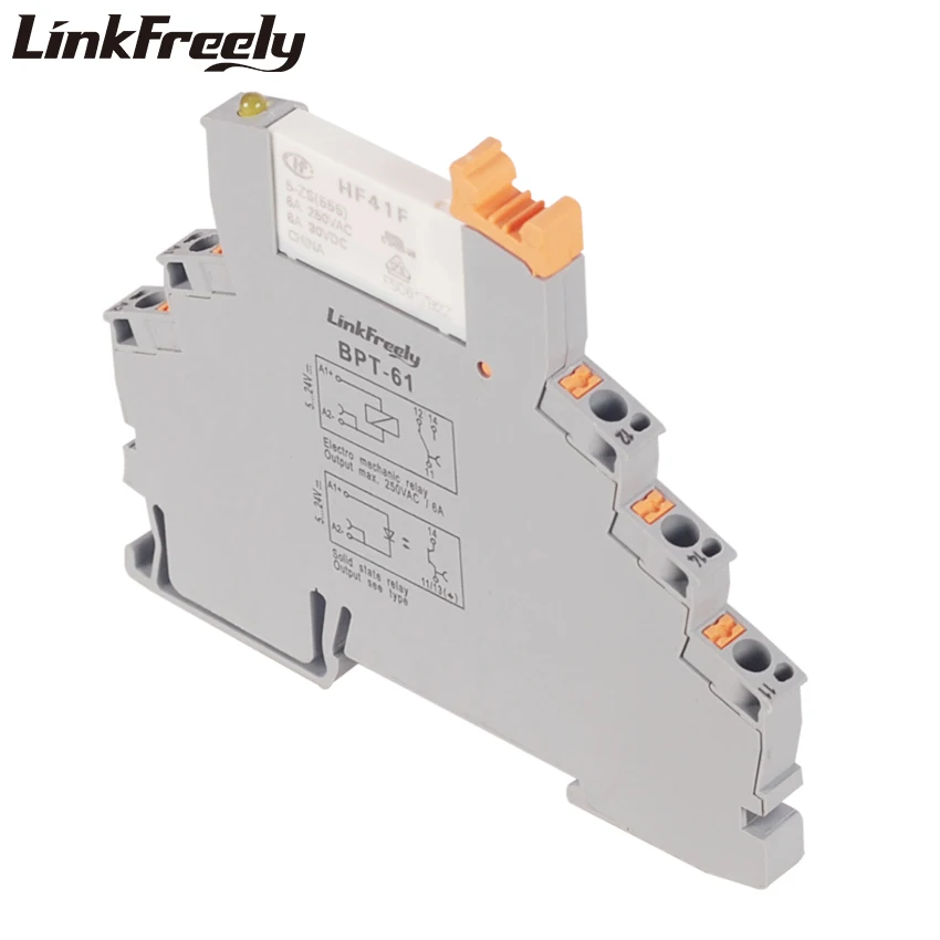 BPT-61 HF41F 5-ZS вставное пружинное промышленное реле 5 в 6A 250VAC/30VDC из ультратонкого электронного реле напряжения Модуль и плата