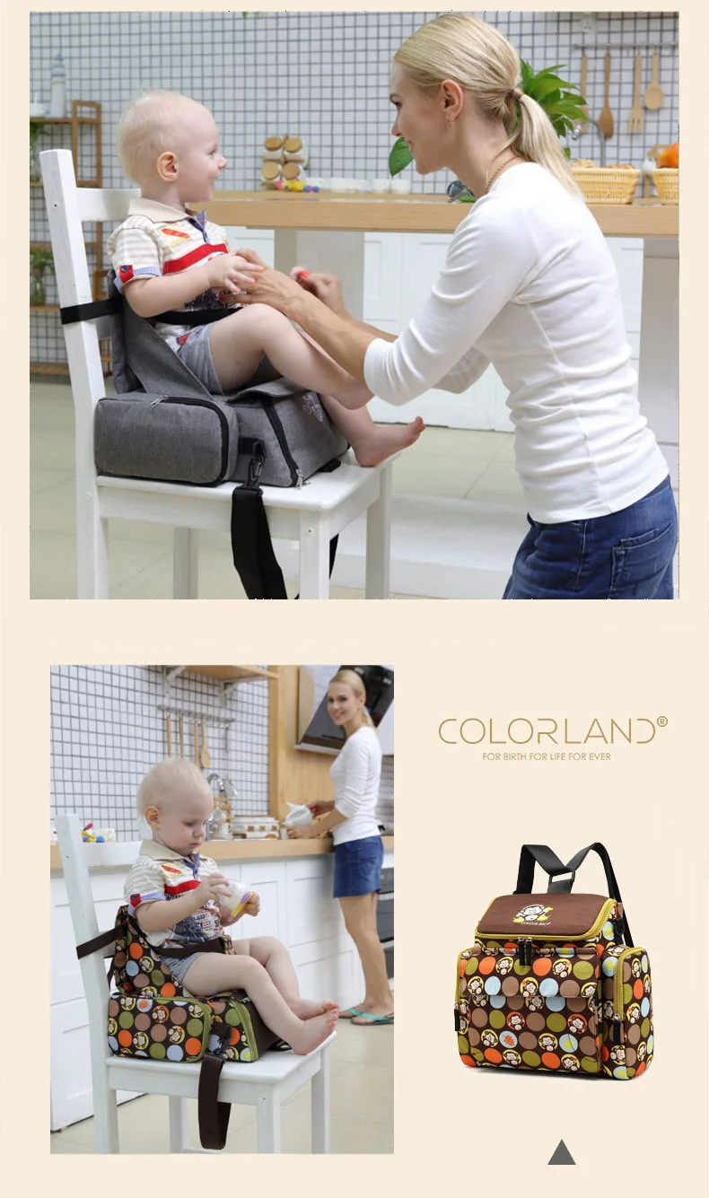 Colorland сумка для подгузников портативный детский стул для кормления сумка для переноски сиденье Мода мумия Материнство сумка для переноски подгузников детские ходунки детские