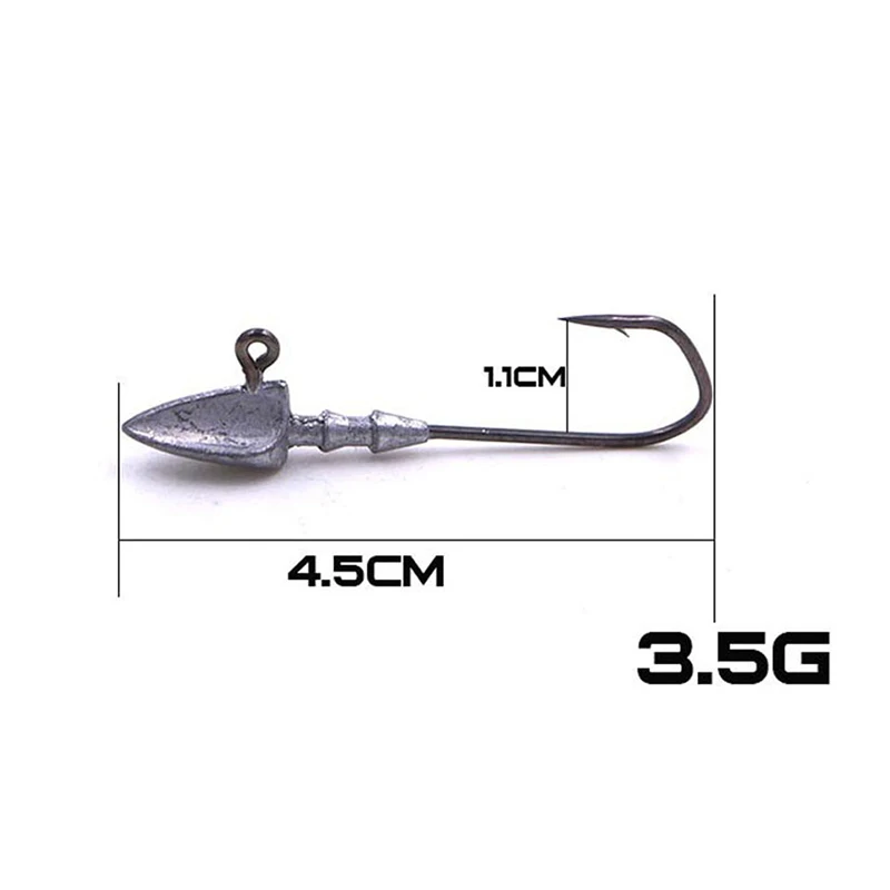 3.5G 5 шт./лот, 3,5 г, 5 г, 7 г, 10 г, 14 г, 20 г, рыболовный крючок, рыболовные крючки, Anzuelos, приманки из свинца, крючок с головкой, Gancho Anzois Tete Plomb, Hamecon - Цвет: 3.5G