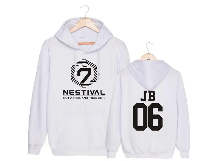 Толстовка с капюшоном Got7 флисовая толстовка унисекс принтом|loose sweatshirt|hoodie kpopprint