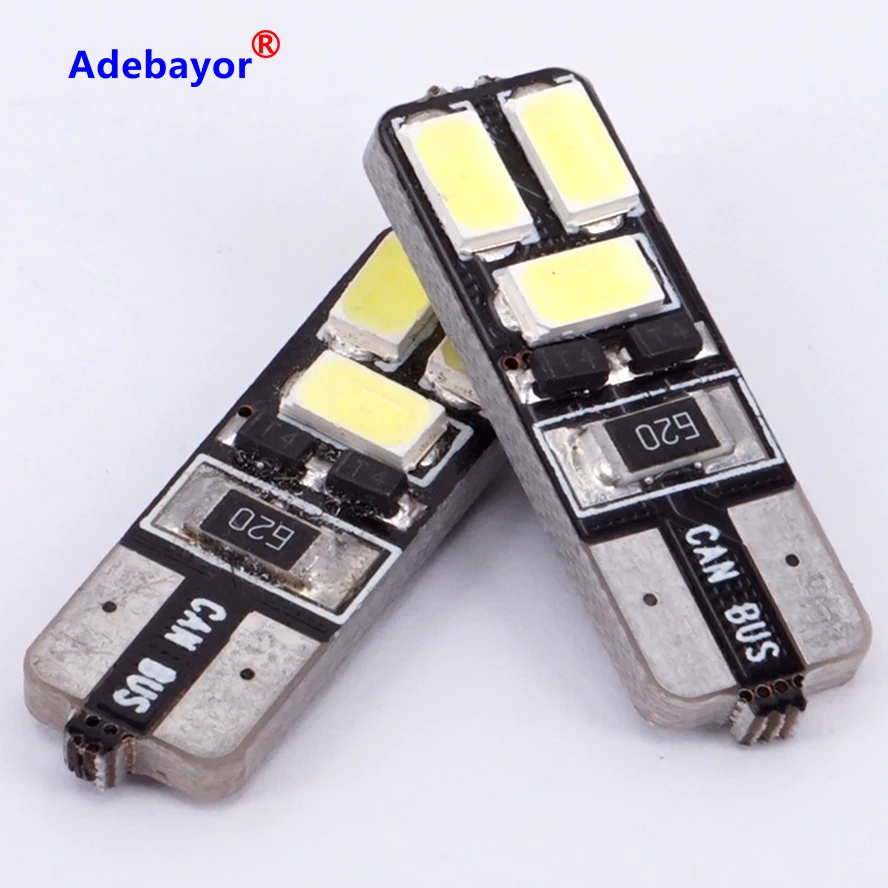 100 шт. авто светодиодный T10 194 W5W 6 Smd 5630 5730 парковочный мотоцикл номерной знак Купол