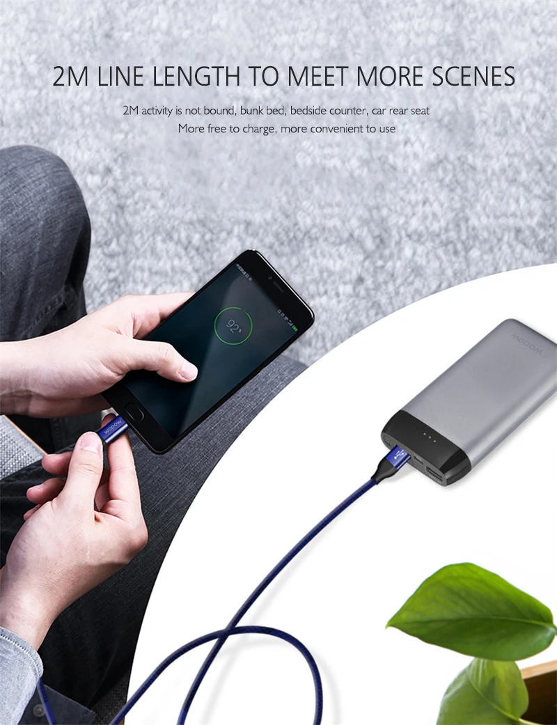 WOPOW Тип usb C кабель для samsung Galaxy S10 S9 S8 плюс OnePlus 6 t быстрой зарядки USB-C Зарядное устройство мобильного телефона USBC Тип-C
