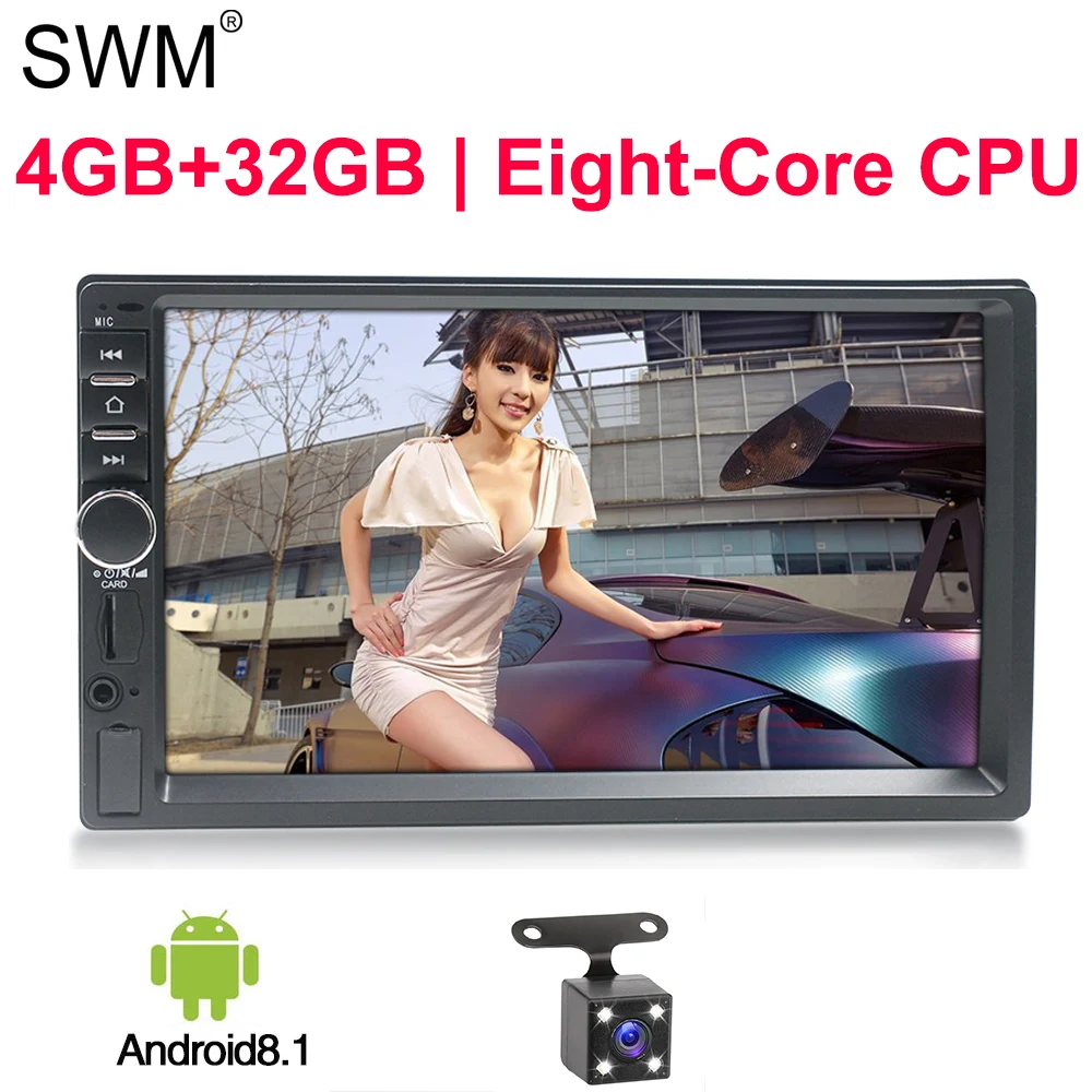 7 &quot Восьмиядерный Android 8 1 автомобильный радиоприемник 2 Din Универсальный 4 ГБ 32 2din
