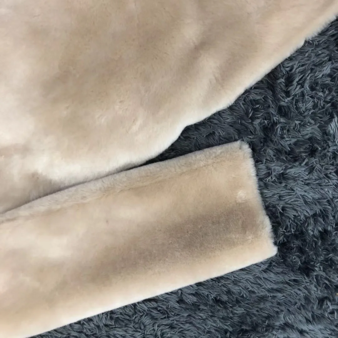 Зимнее пальто с натуральным мехом, Женская куртка из овечьей шерсти мериноса, натуральная кожа, двусторонняя верхняя одежда, Толстая теплая парка в английском стиле