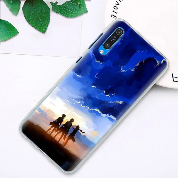 Аниме; обувь для косплея по аниме «атака на Титанов» чехол с крышкой для samsung Galaxy A30 A50 A70 A80 M10 M30 A7 A6 A8+ A9 ПК Жесткий Чехол Для Телефона - Цвет: 03