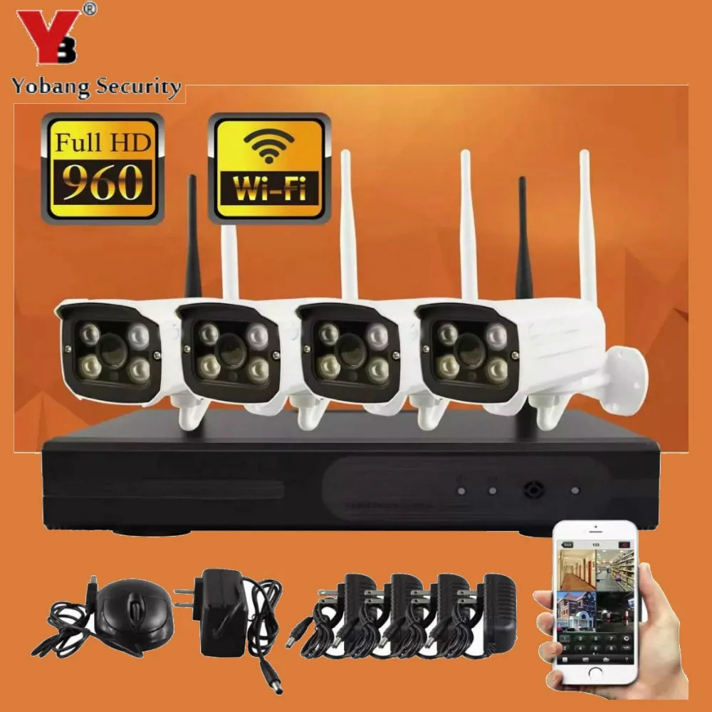 Yobang Security 4CH CCTV System 4PCS 1.3MP Outdoor Weatherproof P2P Wifi IP Camera Video Surveillance KIT | Безопасность и защита