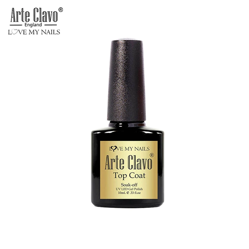 AC-Top Coat Arte Clavo основа и верхнее покрытие матовый топ гель лак для ногтей 10 мл Прозрачный впитывающий праймер гель лак для ногтей маникюр телесный розовый - Цвет: AC-Top Coat