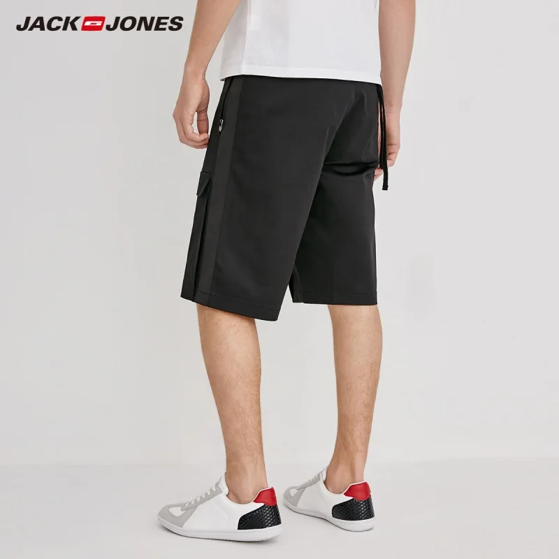 JackJones мужские хлопковые чистый цвет подходят Повседневные Шорты C | 218215501 Мужская