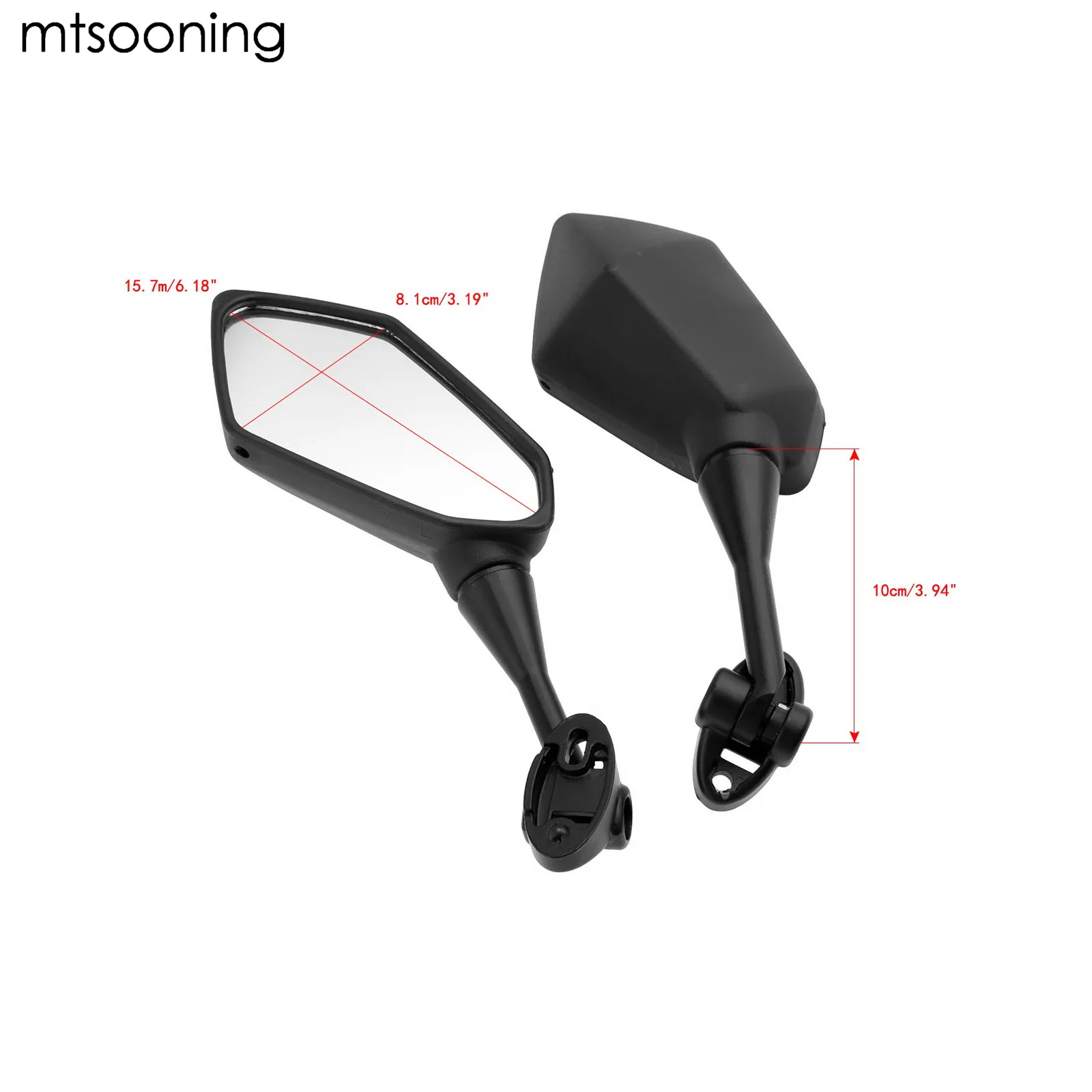 Mtsooning 1 пара зеркала заднего вида для мотоциклов и гонок Honda CBR900 CBR600RR HYOSUNG GT650S Kawasaki