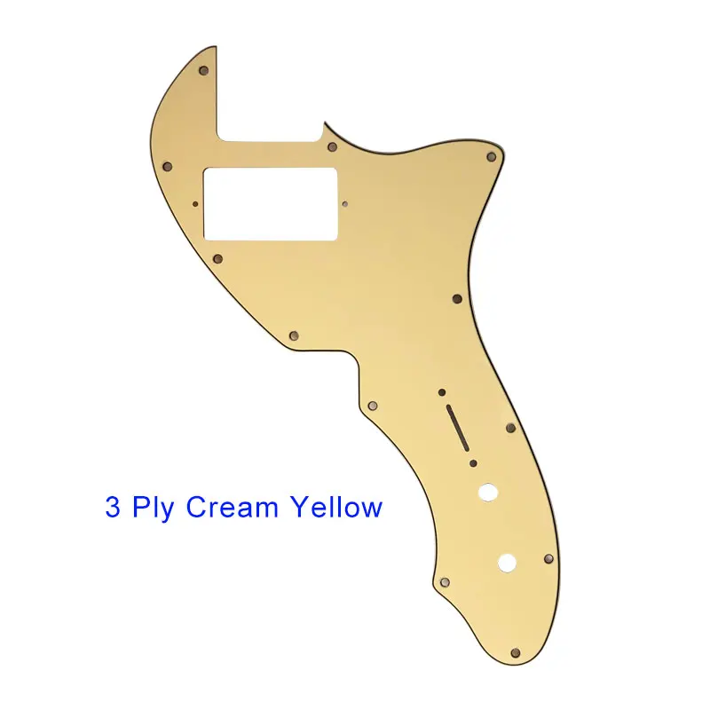 3Ply Cream Yellow Pleroo пользовательские гитарные части-для США Thinline Tele 69 гитарная накладка с PAF хамбакером царапина пластины, Многоцветный выбор - Цвет: 3Ply Cream Yellow