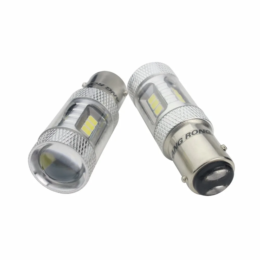 ANGRONG 2X 566 P21/4W BAZ15d 15 SMD светодиодный индикатор задний противотуманный фонарь белый