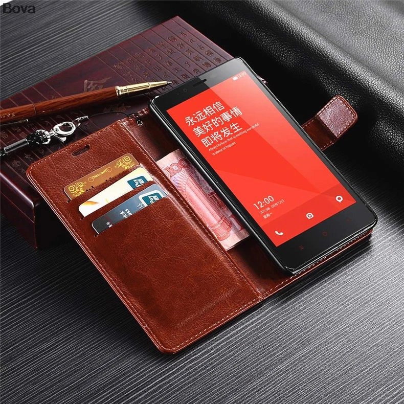 Чехол для Xiaomi HM Note с держателем карт чехол Redmi 1 LTE 4G кожаный телефона Ультратонкий