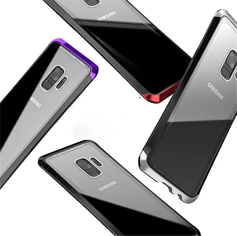 Металлический бампер для samsung Galaxy S9 чехол S 9 прозрачный стеклянный чехол для Galaxy S9 чехол для samsung Galaxy S9 Plus чехол