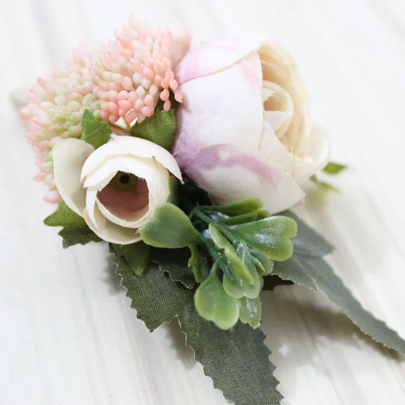 1 шт. бутоньерка для жениха шафера искусственные цветы мужчин аксессуары