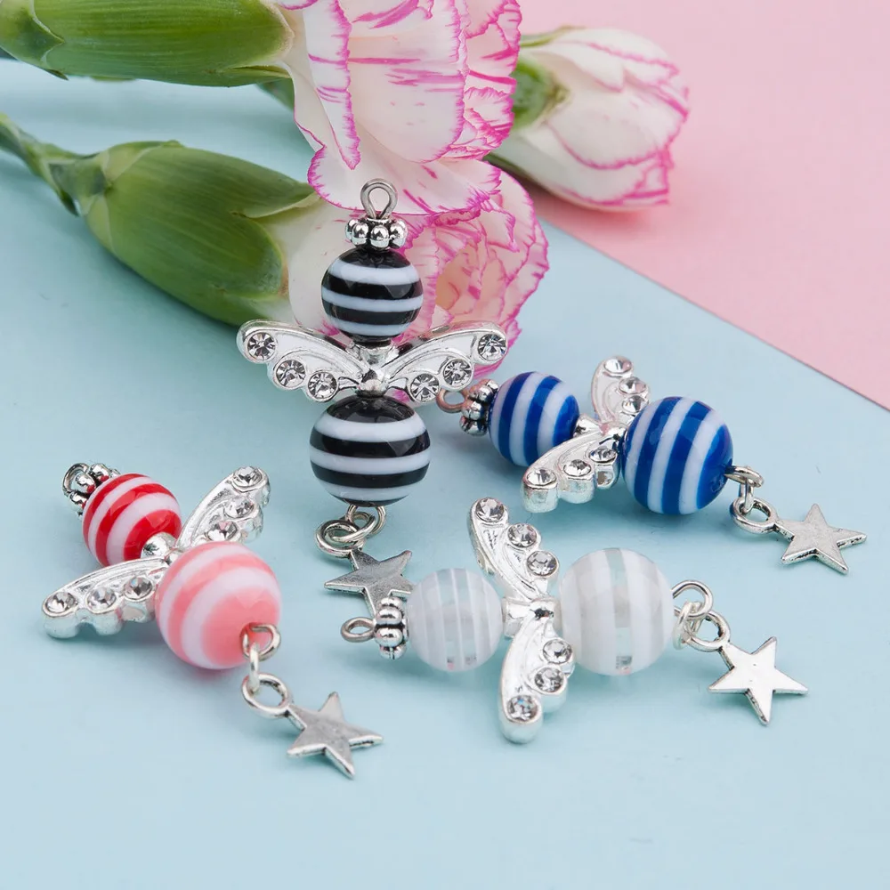 DoreenBeads подвески из сплава цинка металлические стразы со звездами крылья бабочки