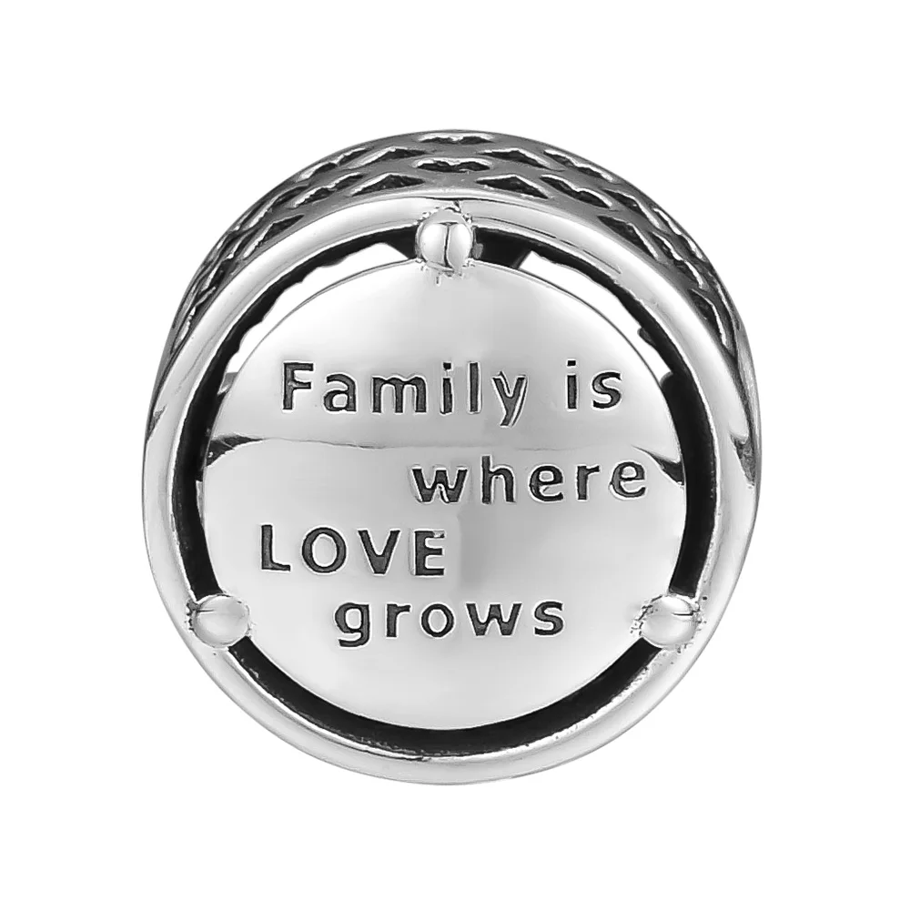 Beads FOR Jewelry Making DIY Sterling-Silver-Jewelry Family Roots Bead Charm Silver 925 Original Berloque Perles | Украшения и