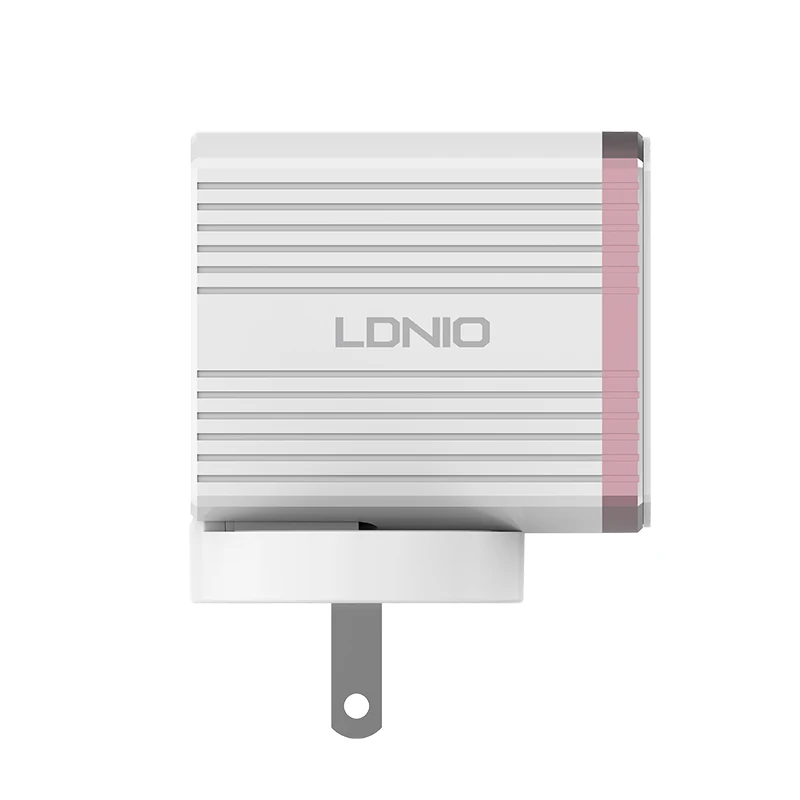 LDNIO A1302Q белый с розовым золотым ободом QC3.0 домашнее зарядное устройство Type
