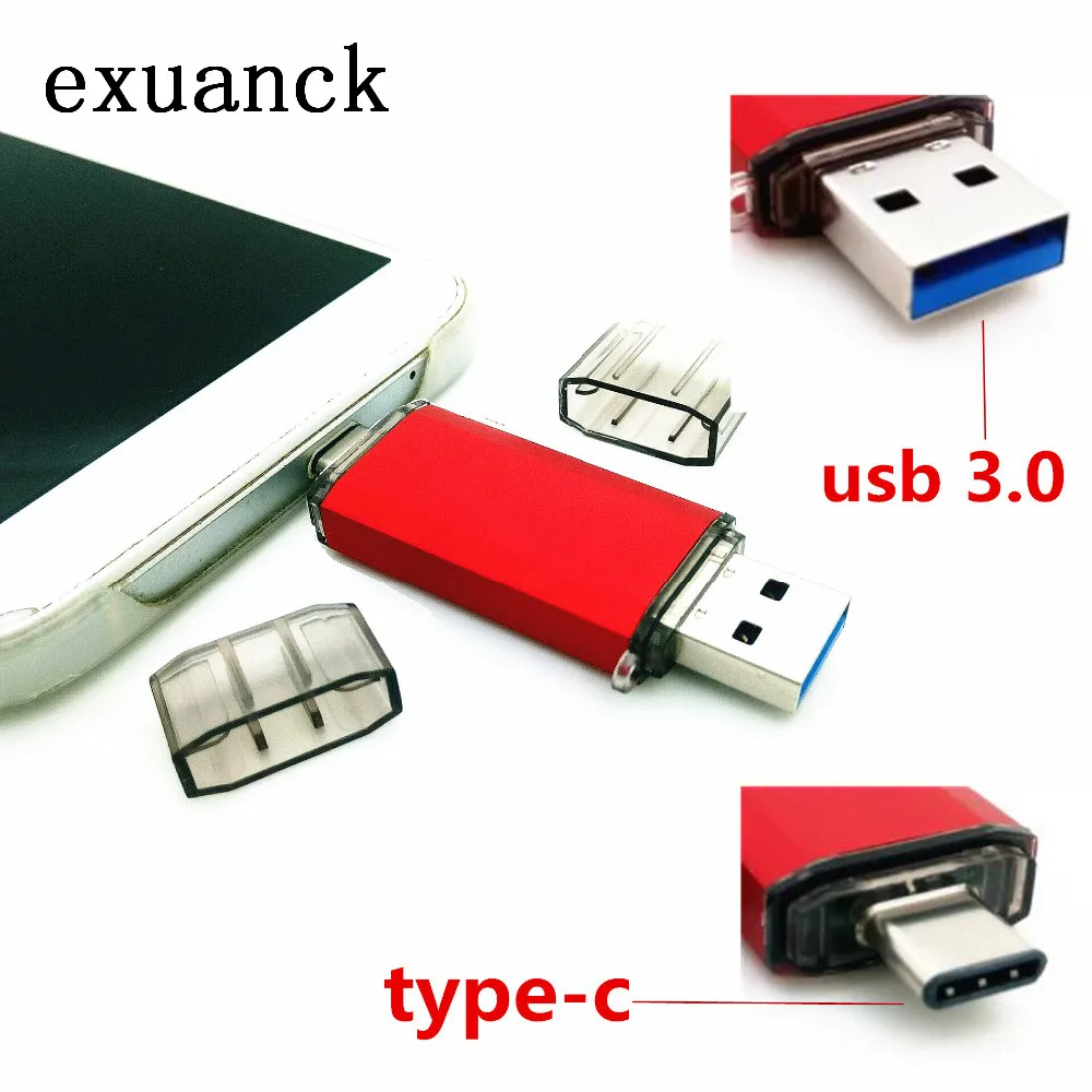 Exuanck Тип C OTG флеш накопитель USB 3 0 32 Гб оперативной памяти 16 встроенной флэш