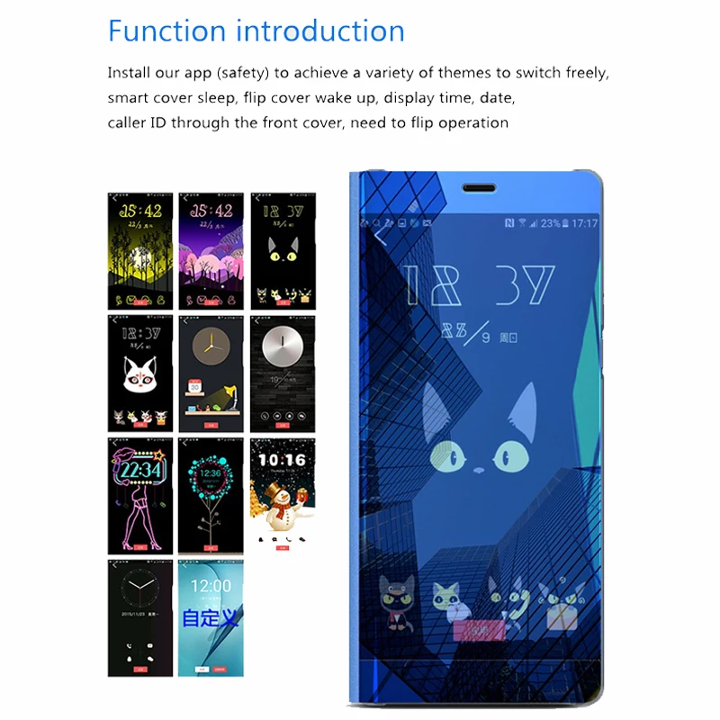 Smart View Flip Cover чехол для телефона samsung Galaxy S10 S9 S8 Plus Note 9 8 S10e S7 край A6 A7 A9 J4 J6 + плюс 2018