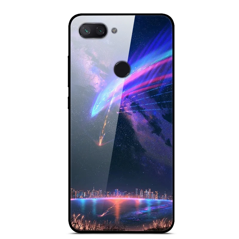 Чехол из закаленного стекла для Xiaomi Redmi 6, чехол с изображением планеты космоса, стеклянный чехол на заднюю панель для Xiaomi Redmi 7, 6, A, 7A, 6A, чехол для телефона Redmi6