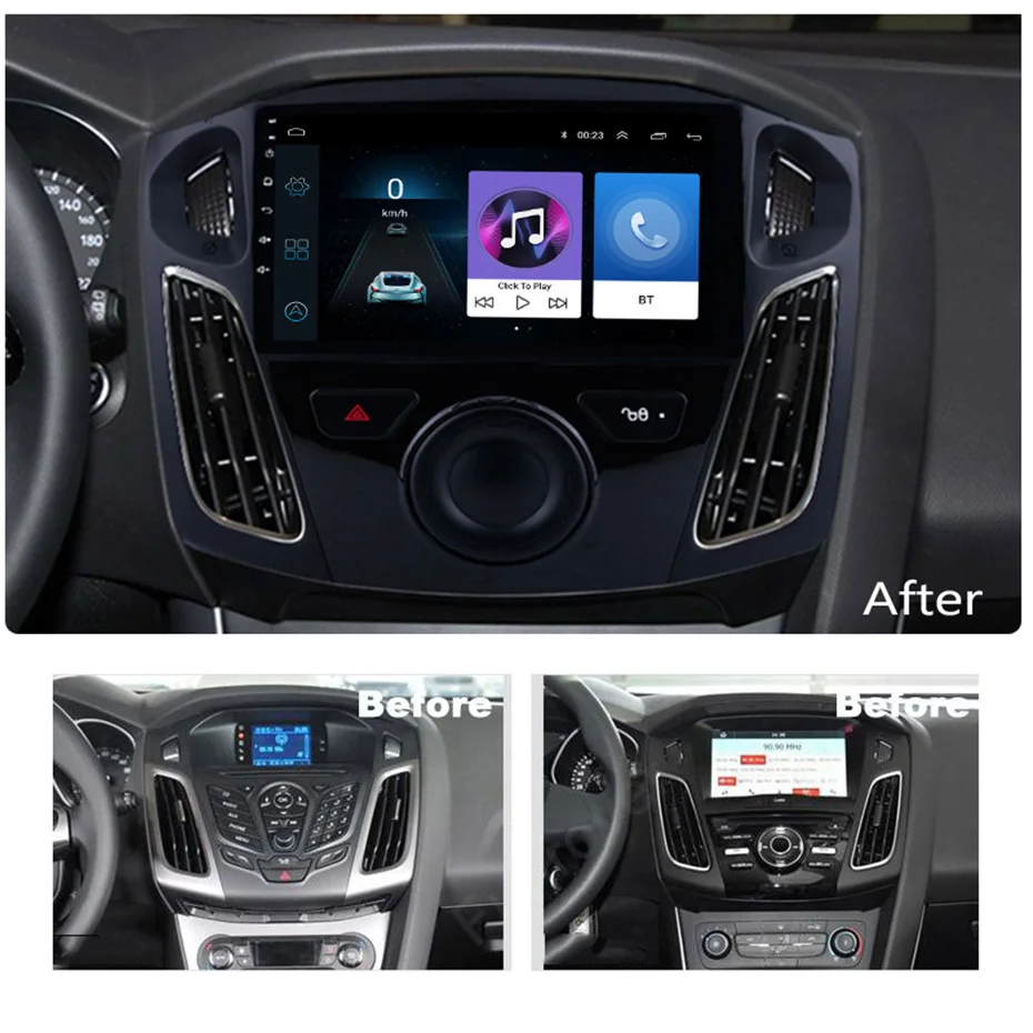 9 дюймовый 2.5D IPS закаленный HD мультисенсорный экран Android 8 1 NAVI для ford focus 2012-2015 с