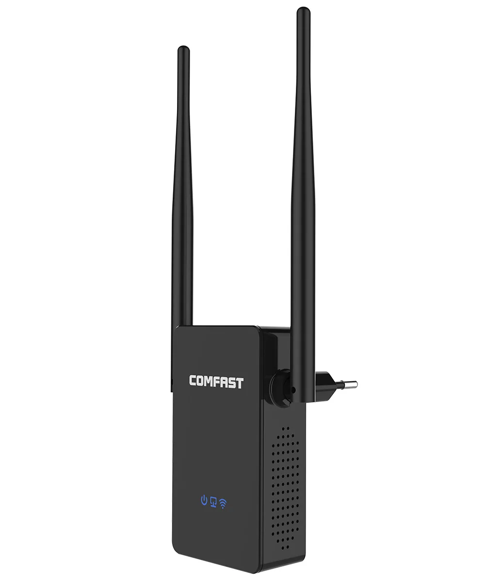 Comfast 750Мбит/с Беспроводной WiFi Расширитель/Репитер/Маршрутизатор Двухдиапазонный Усилитель Дальности Сигнала 2*5дБи Внешние Антенны