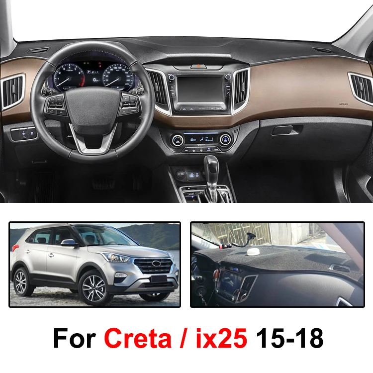Чехол для приборной панели AX Xukey подходит Hyundai Creta ix25 2015 2016 2017 2018 коврик