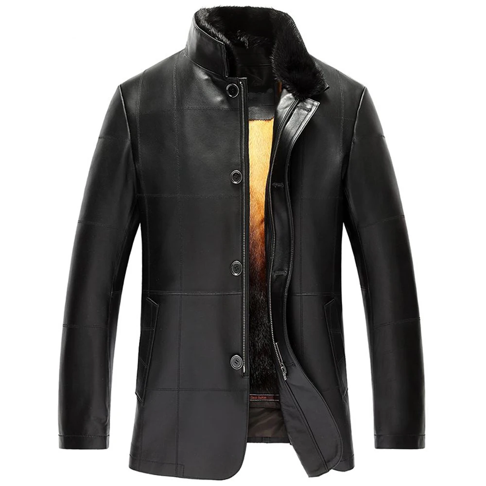 Мужская золотистая шуба из меха норки роскошная куртка шкуры ягненка