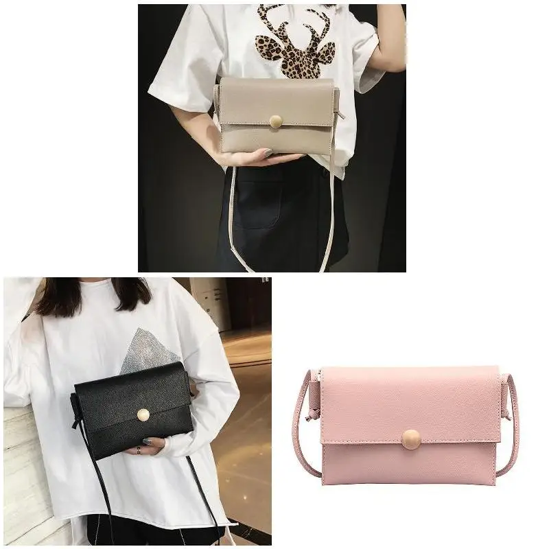 

Crossbody Single Shoulder Bag Double Layer Handbag with Strap for Women Girls New