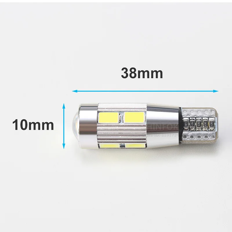 Светодиодные лампы CANBUS 10-SMD 5630 в алюминиевом корпусе 2 шт./лот W5W T10 | Автомобили и