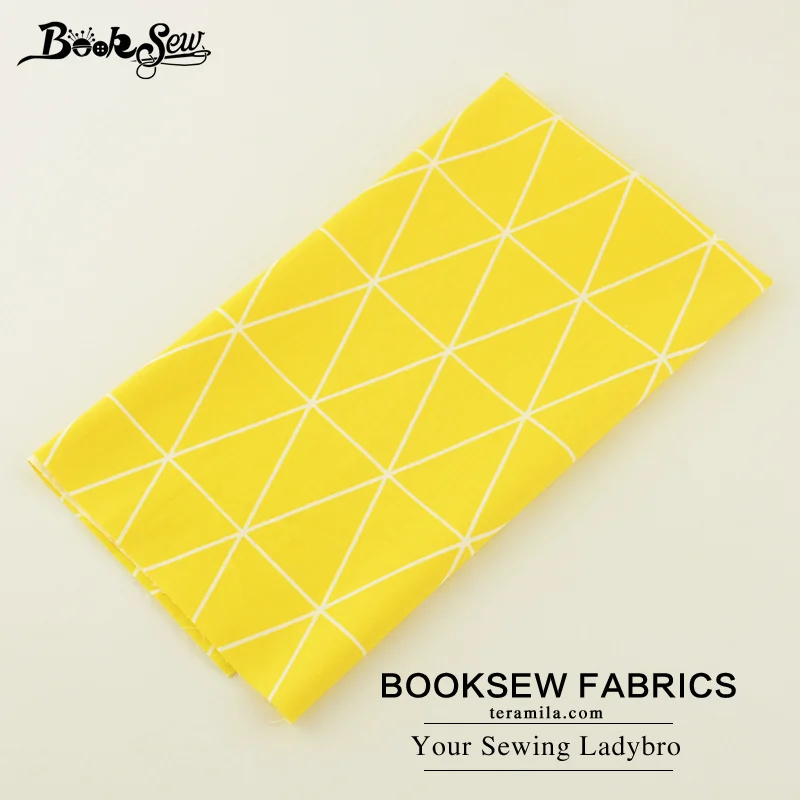 Booksew хлопчатобумажная саржевая ткань желтая ткань для шитья треугольная дизайнерская стеганая ткань для детского скрапбукинга кукла домашний текстиль для подушек