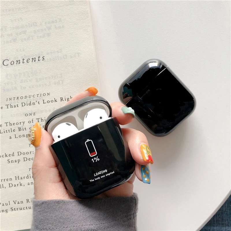 Милый чехол для Apple airpods мультяшный Стильный с цитатами Bluetooth наушников Airpods
