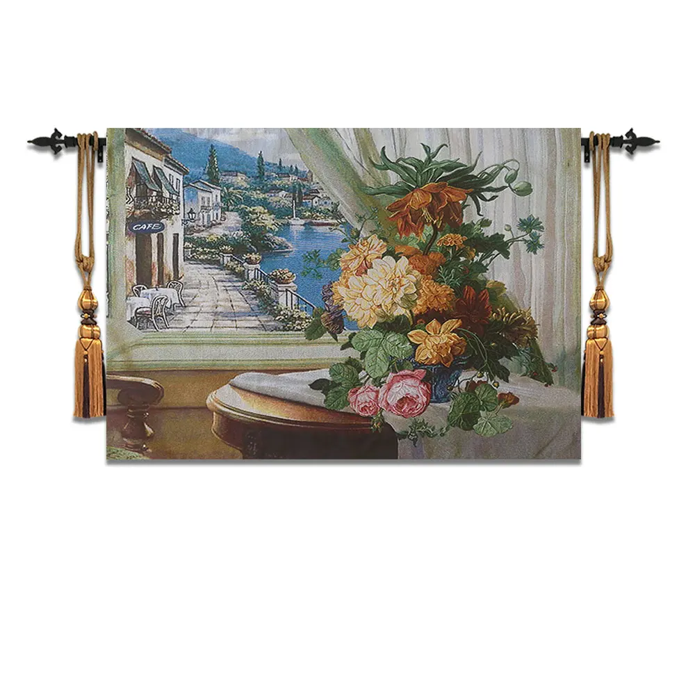 60*85 цветы Цветочные Бельгия настенный гобелен Декор Gobelin Aubusson марокканские