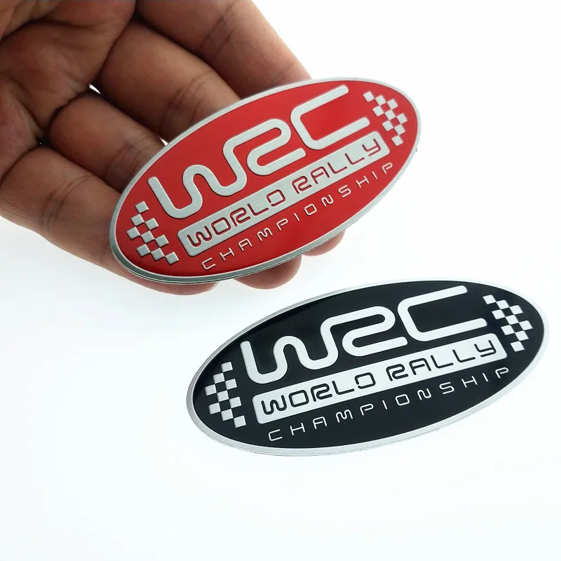 3D WRC World Rally Championship эмблема из алюминиевого сплава наклейка Черный Красный