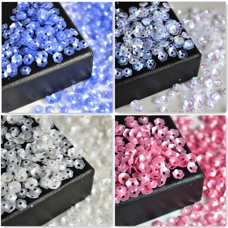 6mm Plum blossom Sequin Flat Round PVC Loose Sequins for Crafts Paillette Sewing Decoration DIY Accessory Lentejuelas Para Coser | Дом и сад