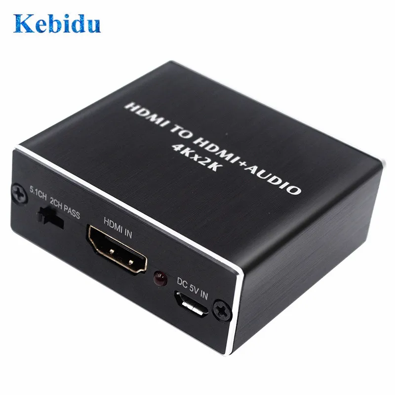 KEBIDU аудио экстрактор AY78 оптический TOSLINK SPDIF + 3 5 мм стерео конвертер HDMI совместимый