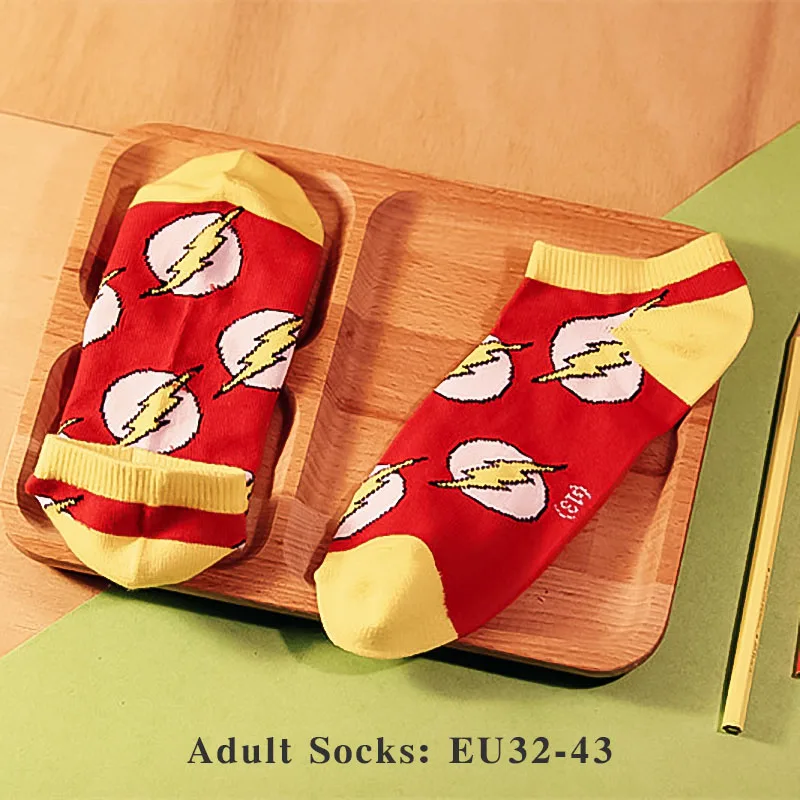 1 Pairs Socks-8 DC мужские носки, хлопковые носки до середины икры, короткие носки, серия Marvel Hero, человек-паук, джокер, супермен, бэтмен, чудо-женщина, вспышка, подарки - Цвет: 1 Pairs Socks-8