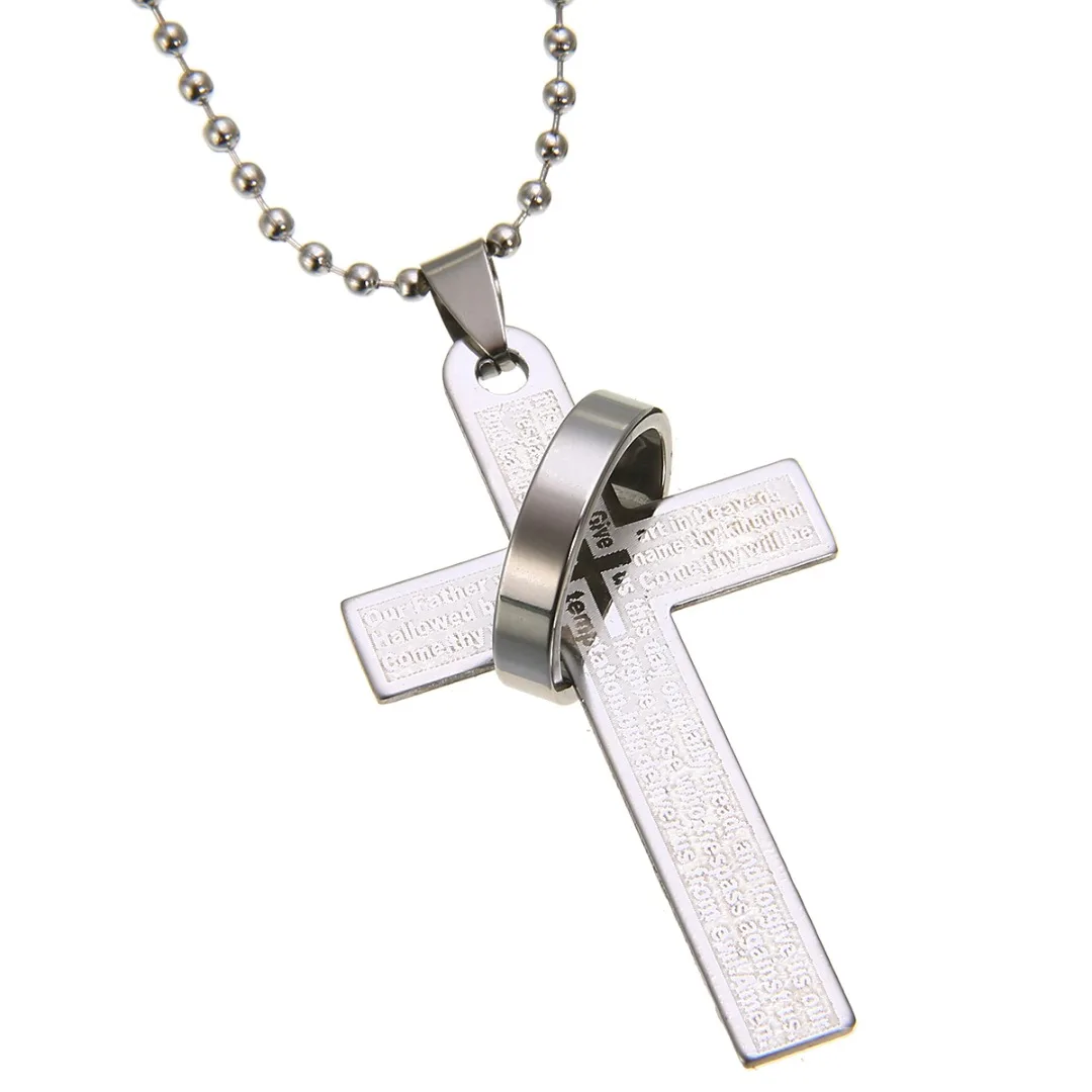 Женское и мужское ожерелье из нержавеющей стали|cross pendant necklace|chain necklacemen chain necklace |