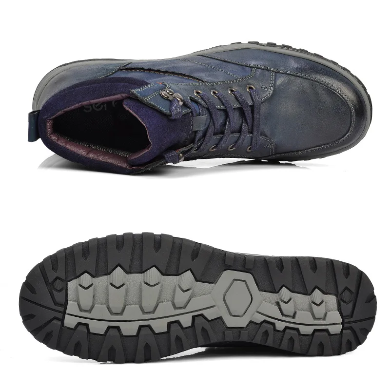 SERENE/Брендовые мужские ботинки большие размеры 39-46 кожаные ботильоны