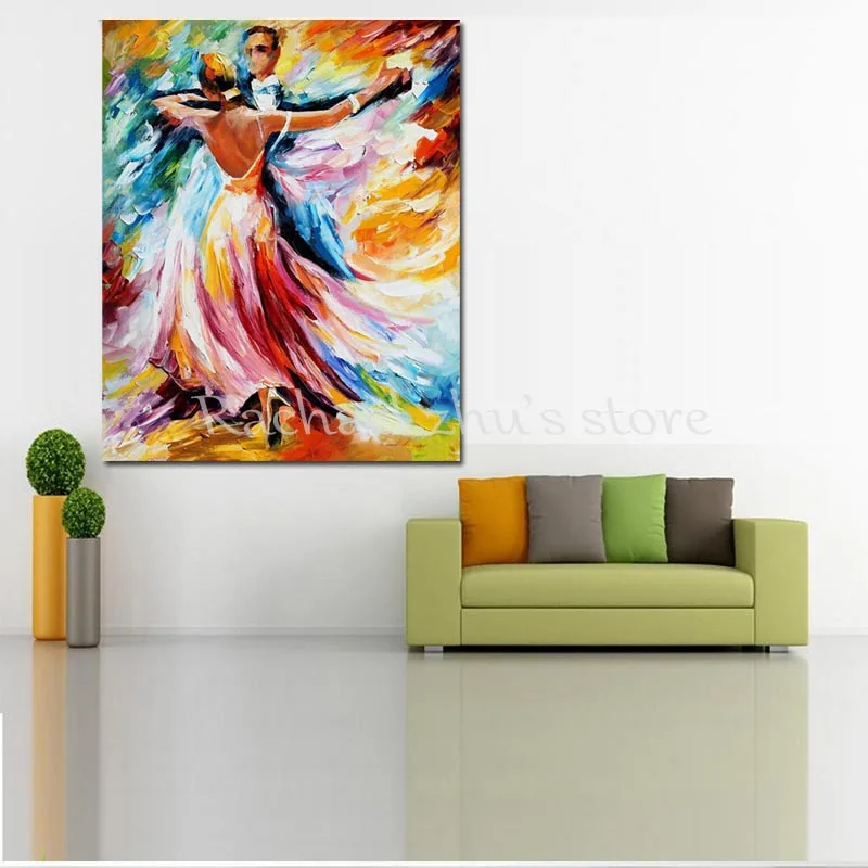 Ручная роспись современная абстрактная парная танцора масляная живопись на