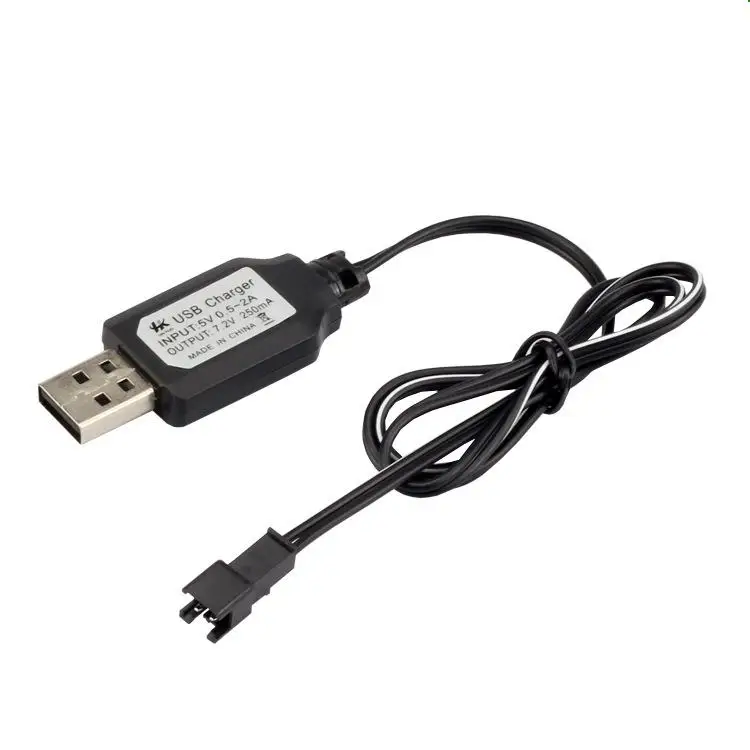 7.2V SM YUKALA 3,6 V 4,8 V 6,0 V 7,2 V 9,6 V Ni-CD/Ni-mh аккумуляторная батарея USB зарядное устройство/USB зарядный кабель с SM/JST/TAMIYA штекер 2 шт - Цвет: 7.2V SM