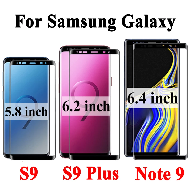 3D для samsung galaxy s9 plus, защитное стекло samsun galax note 9, закаленное защитное покрытие sansung s note9, защитная пленка